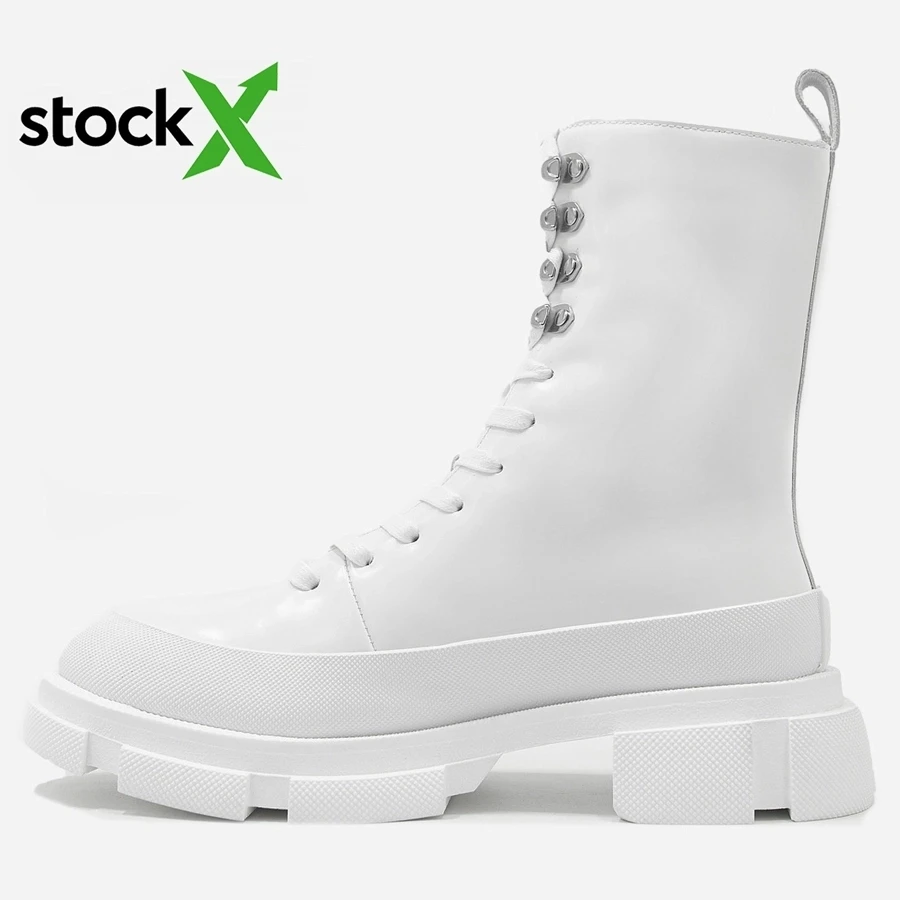 0189 Gao High Boots - White