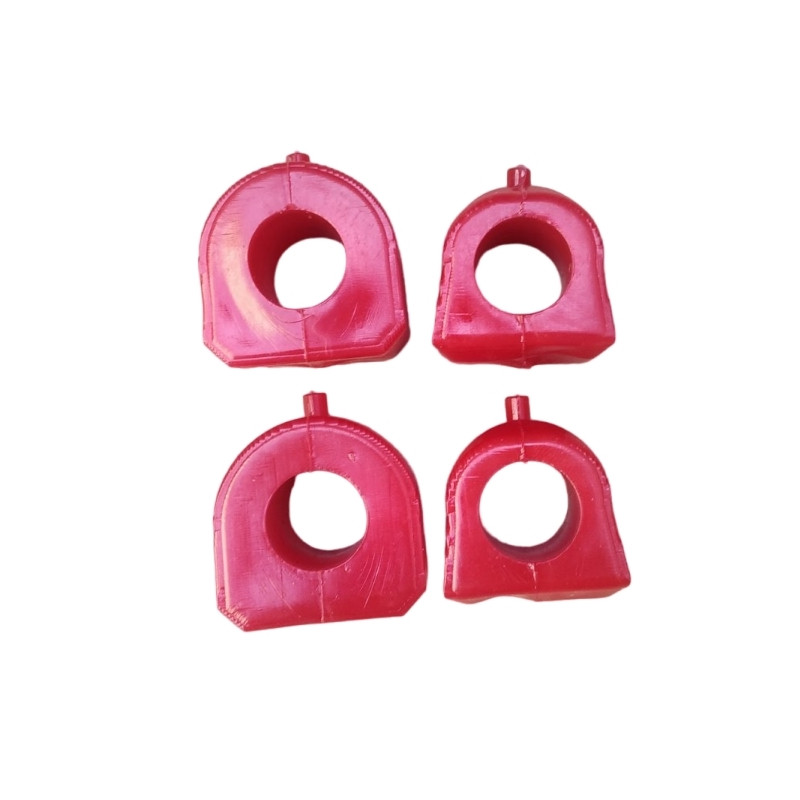 Сайлентблоки (втулки) стабілізатора ВАЗ 2121 великі+малі поліуретан червоні ком-кт (вир-во Україна)