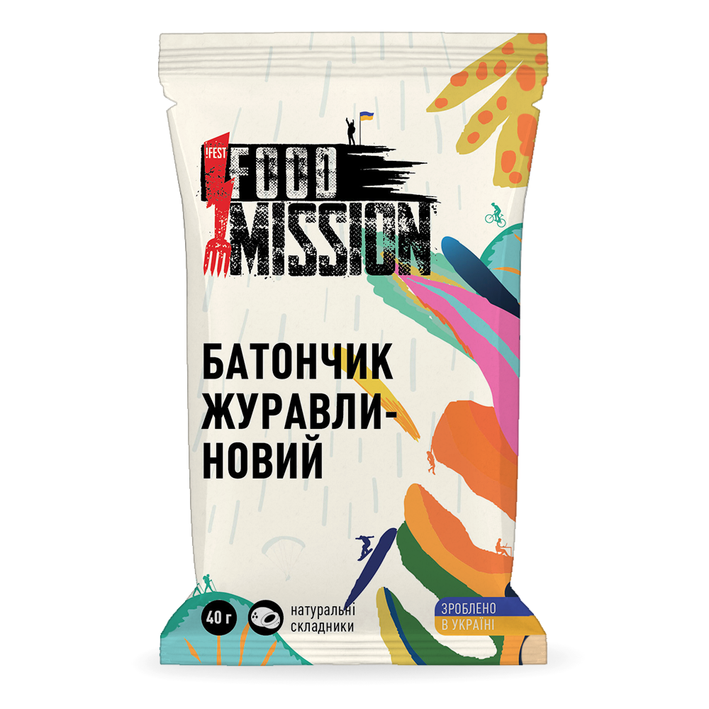 Батончик журавлиново-вишневий !Fest Food Mission