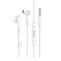 Навушники HOCO M93 wire control earphones with microphone White