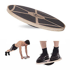 Баланс-борд дерев'яний Zelart Wooden Balance Board для фітнесу та тренувань (FI-2582)
