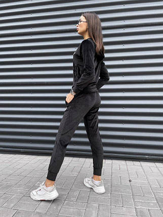 Костюм велюровий жіночий plein platinum black, фото 3