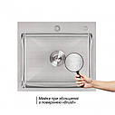 Мийка для кухні інтегрована Lidz Handmade H5045 (LDH5045BRU35383) Brushed Steel 3,0/1,0  мм, фото 4