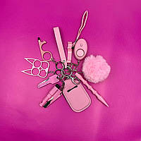 Набір брелок для самозахисту самооборони рожевий