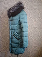 Полу-пальто женское зимнее Olanmear мятный XL