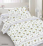 Бязь з червоним, жовтим і синім квіточкою, імітація вишивки, ш. 220 см, фото 5