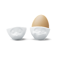 Набор из двух фарфоровых подставок для яиц Tassen "Поцелуй и мечтательный"