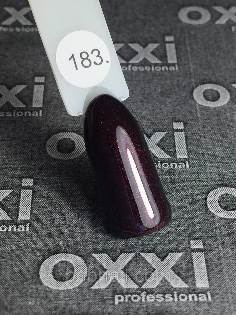 Гель-лак OXXI Professional No183- баклажановий  з  шимером