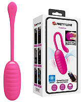 Виброяйцо управляемое смартфоном розового цвета с пультом дистанционного управления Kirk Mobile APP Pretty