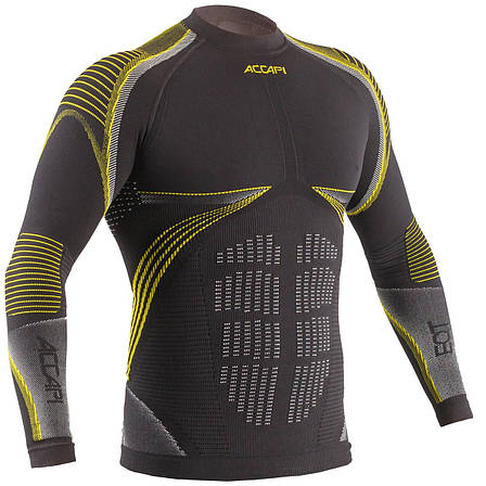 Термофутболка з довгим рукавом чоловіча Accapi Synergy, Black/Lemon, XS/S (ACC EA401.920-XSS), фото 1