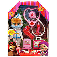 Лялька за мотивами мультфільму "Маша і Ведмідь" Bambi MS-102(Blue) Синій, Land of Toys