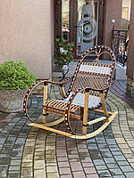 Кресло качалка плетеная из ротанга и лози