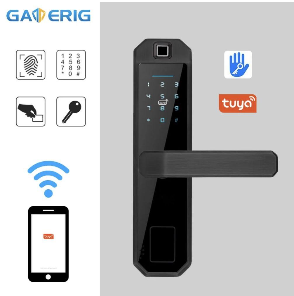 Розумний електронний дверний замок із відбитками пальців, карта, цифровий код.