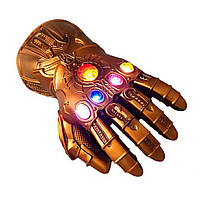 Перчатка бесконечности 30 см, Детская светящаяся перчатка Таноса, Мстители Война Бесконечности