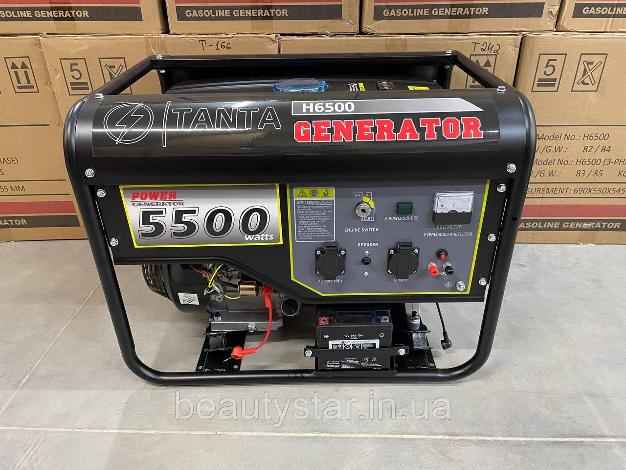 Генератор на бензині електроенергії для дому, дачі, магазину TANTA H6500 5-5,5КВт з автозапуском, фото 1