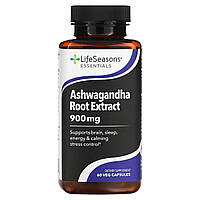 Ашваганда LifeSeasons, Экстракт корня ашвагандхи, 450 мг, 60 вег-капсул Доставка від 14 днів - Оригинал