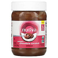 Кокосовое масло Nutiva, органическая шоколадно-кокосовая паста, 326 г (11,5 унции) Доставка від 14 днів -