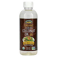 Кокосова олія NOW Foods, Ellyndale Organics, Organic Liquid Coconut Oil, Pure Coconut, 16 fl oz (473 ml), оригінал. Доставка від