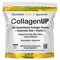 Коллаген California Gold Nutrition, CollagenUP, гидролизованные пептиды морского коллагена с гиалуроновой