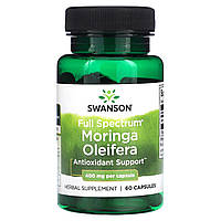 Моринга масличная Swanson, Full Spectrum, моринга маслянистая (Moringa Oleifera), 400 мг, 60 капсул Доставка