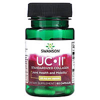 Коллаген Swanson, UC-II, стандартизированный коллаген, 40 мг, 60 капсул Доставка від 14 днів - Оригинал