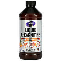 L-карнитин NOW Foods, Sports, L-Carnitine Liquid, Tropical Punch, 1000 мг, 16 жидких унций (473 мл) Доставка