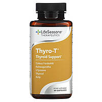 Препарат на основе трав LifeSeasons, Thyro-T, поддержка щитовидной железы, 60 вегетарианских капсул Доставка