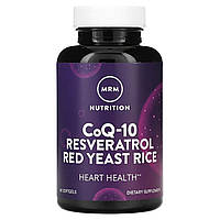 Гортензия MRM Nutrition, Coenzyme Q10 с ресвератролом, красным дрожжевым рисом, 60 капсул Доставка від 14 днів