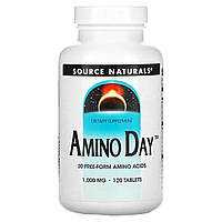 Смесь аминокислот Source Naturals, Amino Day, 1000 мг, 120 таблеток Доставка від 14 днів - Оригинал