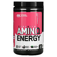 Смесь аминокислот Optimum Nutrition, НЕОБХОДИМЫЙ АМИН.О. ENERGY, Сочная клубника, 9,5 унций (270 г) Доставка