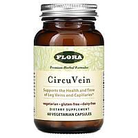 Препарат на основе трав Flora, CircuVein, 60 вегетарианских капсул Доставка від 14 днів - Оригинал