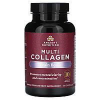 Коллаген Dr. Axe / Ancient Nutrition, Мультиколлаген, Brain Boost, 90 капсул Доставка від 14 днів - Оригинал