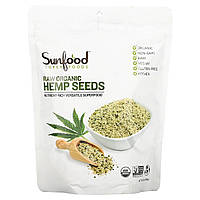 Гортензия Sunfood, Сырые органические очищенные семена конопли, 1 фунт (454 г) Доставка від 14 днів - Оригинал