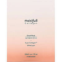 Коллаген Etude, Moistfull Collagen, Beauty Sheet Mask, 1 лист, 0,84 фл. унции (25 мл) Доставка від 14 днів -