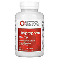 L-триптофан Протокол Жизненного Баланса, L-Триптофан, 1,000 мг, 60 таблеток Доставка від 14 днів - Оригинал