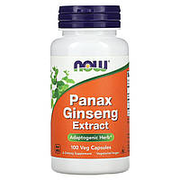 Женьшень NOW Foods, Panax Ginseng Extract, 100 Veg Capsules Доставка від 14 днів - Оригинал