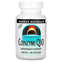 Коэнзим Q10 Source Naturals, Коензим Q10, 200 мг, 60 капсул Доставка від 14 днів - Оригинал