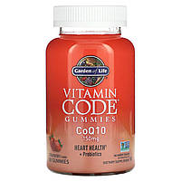 Коэнзим Q10 Garden of Life, жевательные конфеты с витаминным кодом, коэнзим Q10, клубника, 150 мг, 60