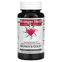 Препарат на основе трав Kroeger Herb Co, Золото для женщин, 100 вегетарианских капсул Доставка від 14 днів -