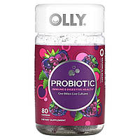 Пробиотическая формула Олли, пробиотик, ежевика, 1 миллиард живых культур, 80 жевательных таблеток Доставка