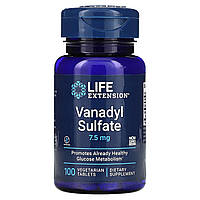 Ванадил Life Extension, ванадилсульфат, 7,5 мг, 100 вегетарианских таблеток Доставка від 14 днів - Оригинал