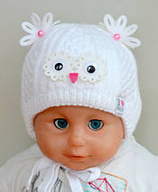 Зимові в'язані шапки для новонароджених з вушками (залишились лише для хлопчиків), фото 3