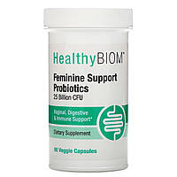 Пробиотическая формула HealthyBiom, пробиотики для поддержания женского здоровья, 25 млрд КОЕ, 90 растительных