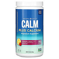 Магний Natural Vitality, CALM Plus Calcium, смесь для напитков, малина-лимон, 16 унций (454 г) Доставка від 14