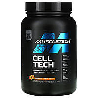 Креатин MuscleTech, Cell Tech, Исследованный креатиновый карбогидрат для мышц, тропический цитрусовый пунш, 3