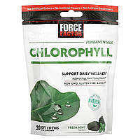 Хлорофилл Force Factor, Основы, хлорофилл, свежая мята, 30 мягких жевательных таблеток Доставка від 14 днів -