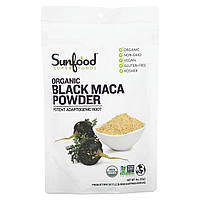 Мака Sunfood, Superfoods, органический порошок черной маки, 4 унции (113 г) Доставка від 14 днів - Оригинал