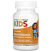 Детские мультивитамины California Gold Nutrition, жевательные мультивитамины с пробиотиками и ферментами для