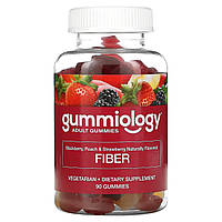 Пребиотическое волокно (инулин) Gummiology, жевательная клетчатка, с натуральным вкусом персика, клубники и