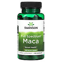 Мака Swanson, Full Spectrum, мака, 500 мг, 100 капсул Доставка від 14 днів - Оригинал